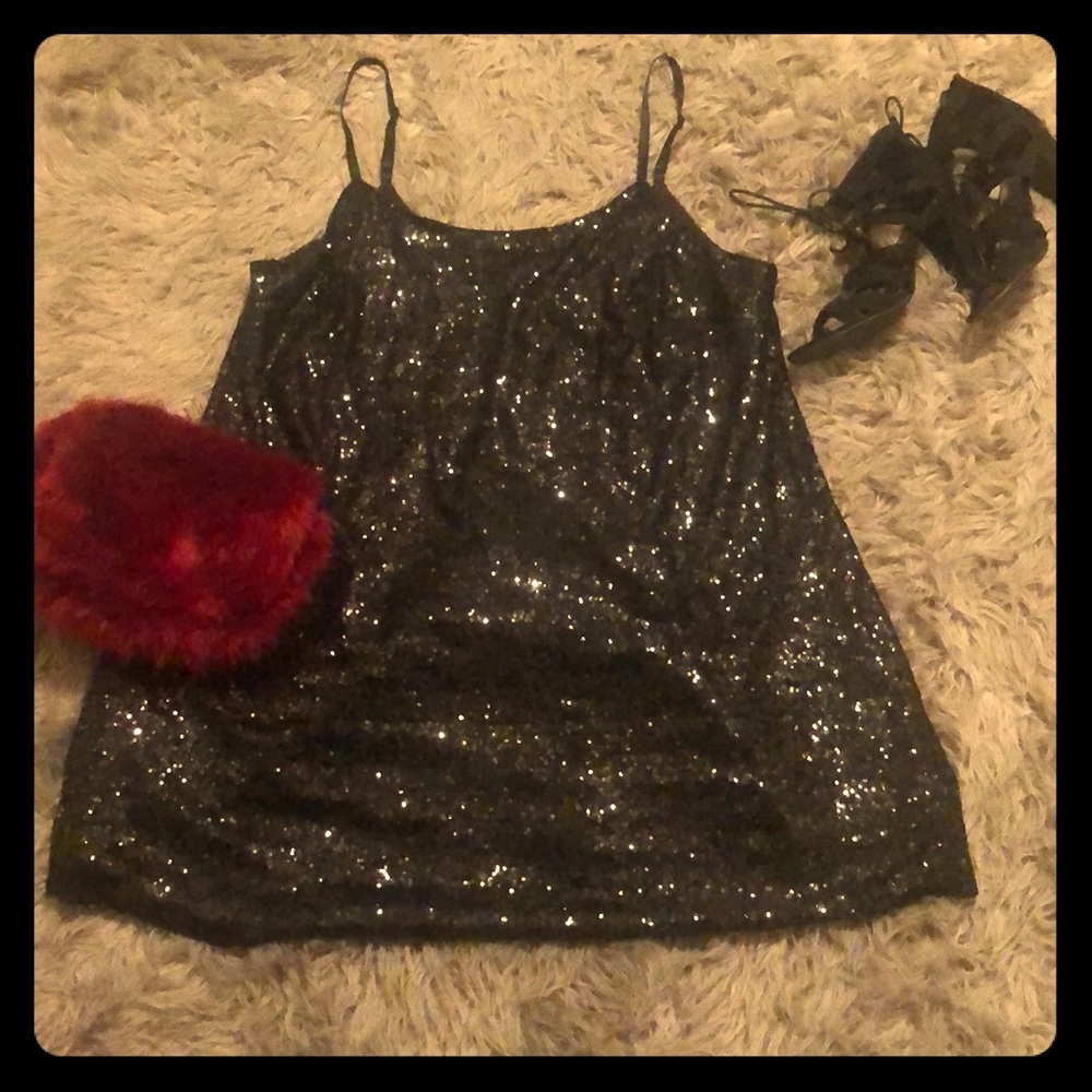Black sequin party dress. Size 3x.